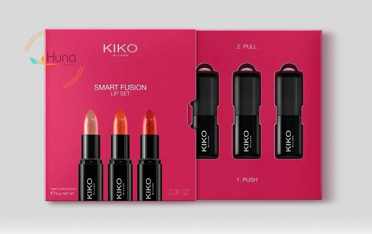 پک سه عددی رژ لب کیکو میلانو اصل | KIKO Smart Fusion Lip Set 03 – کدهای 405، 406 و 407